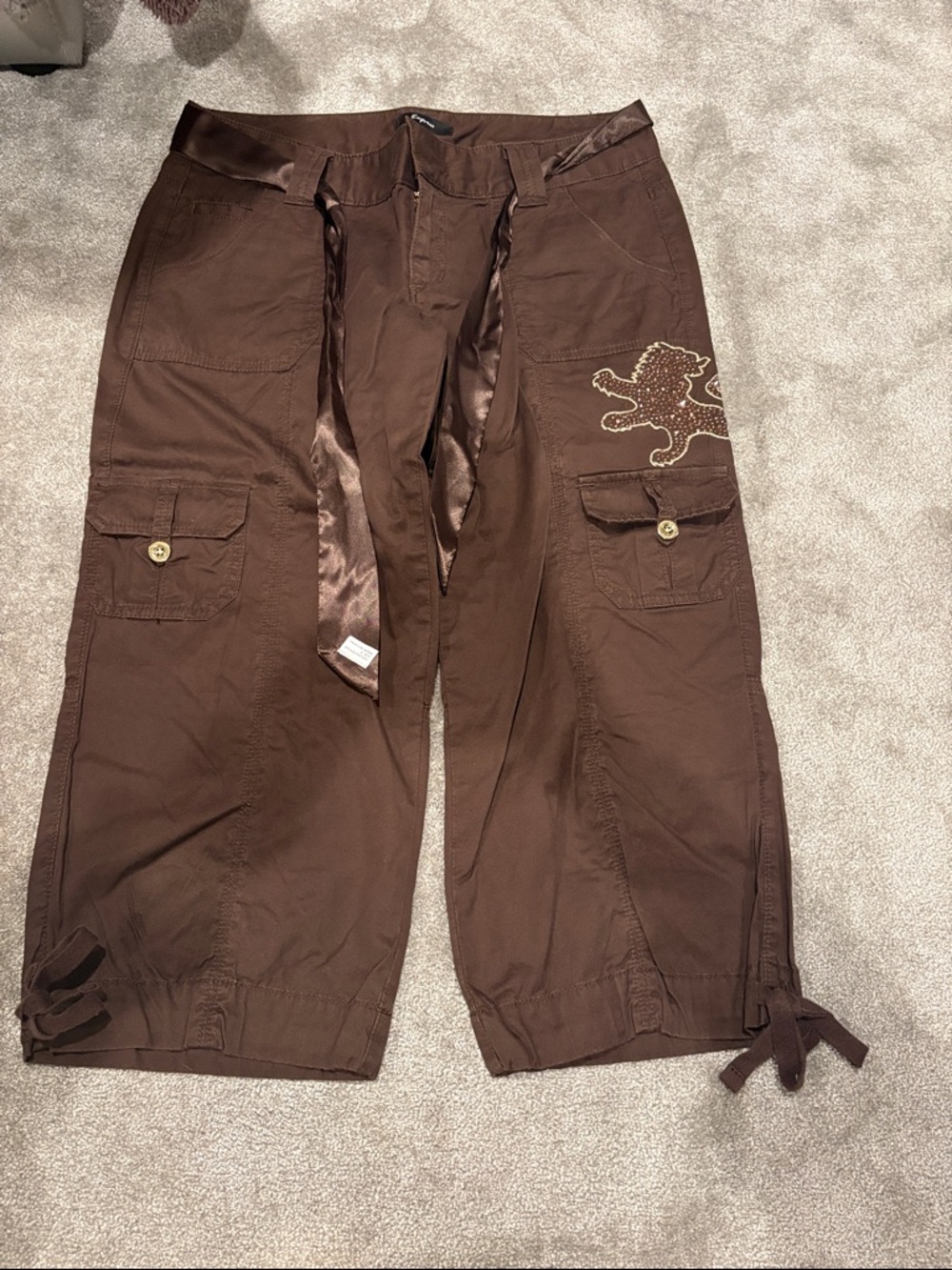 Express Brown Casual Capri Pants